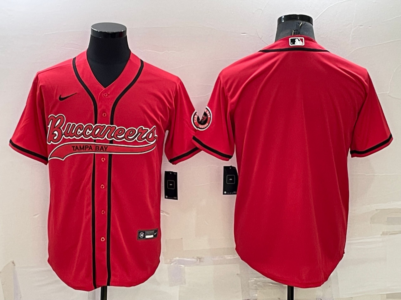 Men's Tampa Bay Buccaneers Blank Red Cool Base Stitched Baseball Jersey Men's Tampa Bay Buccaneers Blank Red Cool Base Stitched Baseball Jersey